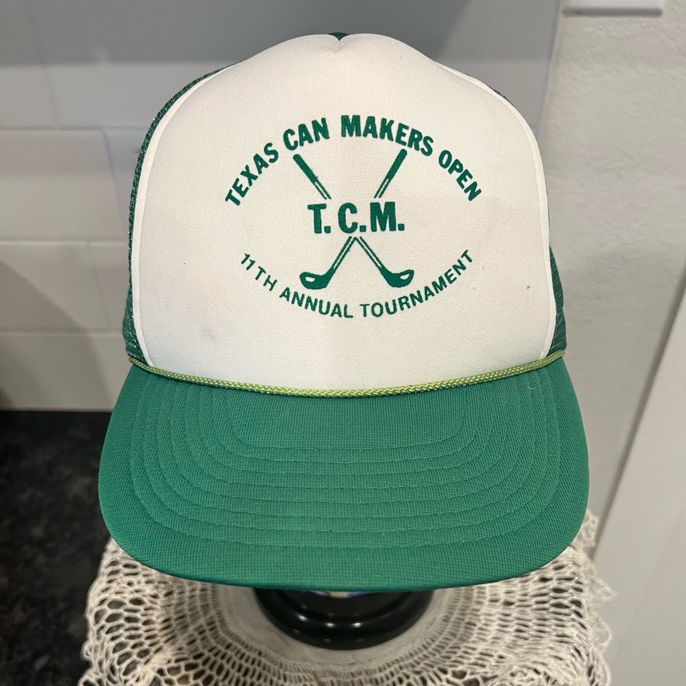 Vintage TEXAS CAN MAKERS OPEN 11TH ANNUAL TOURNAMENT Golf Trucker Hat Snapback